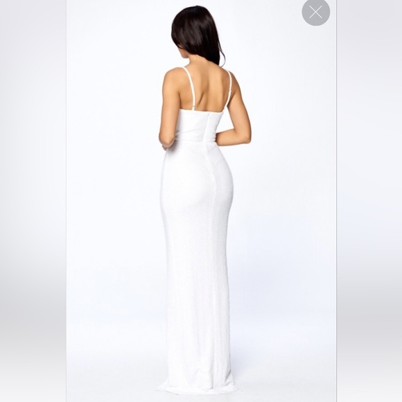 NWT Sequin Slit Gown - Picture 2 of 6